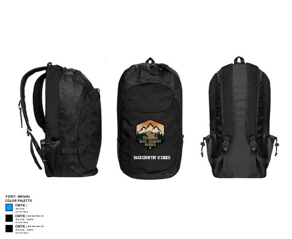 Gear Bag, BackCountry Heroes, , Teamtime, Team time, sublimation, custom sports apparel, team uniforms, spirit wear, spiritwear, sports uniforms, custom shirts, team store, custom team store, fundraiser sports, apparel fundraiser