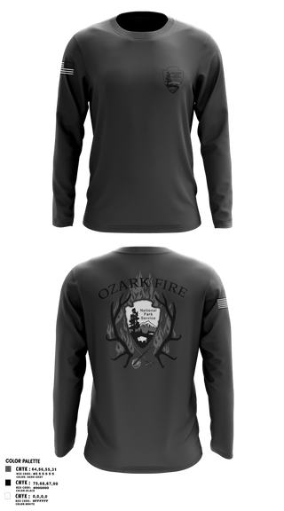 Long Sleeve Performance Polo, OZARK FIRE, Fire Department, Teamtime, Team time, sublimation, custom sports apparel, team uniforms, spirit wear, spiritwear, sports uniforms, custom shirts, team store, custom team store, fundraiser sports, apparel fundraiser