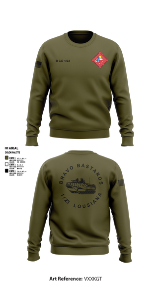 Crew Neck Sweatshirt, Bravo 1/23 63480397, Marines, Teamtime, Team time, sublimation, custom sports apparel, team uniforms, spirit wear, spiritwear, sports uniforms, custom shirts, team store, custom team store, fundraiser sports, apparel fundraiser