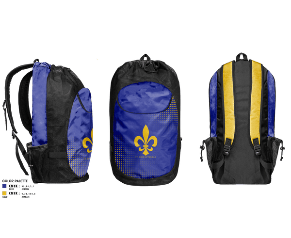 Gear Bag, Saint John Lutheran Middle School Basketball, Men's Basketball, Teamtime, Team time, sublimation, custom sports apparel, team uniforms, spirit wear, spiritwear, sports uniforms, custom shirts, team store, custom team store, fundraiser sports, apparel fundraiser