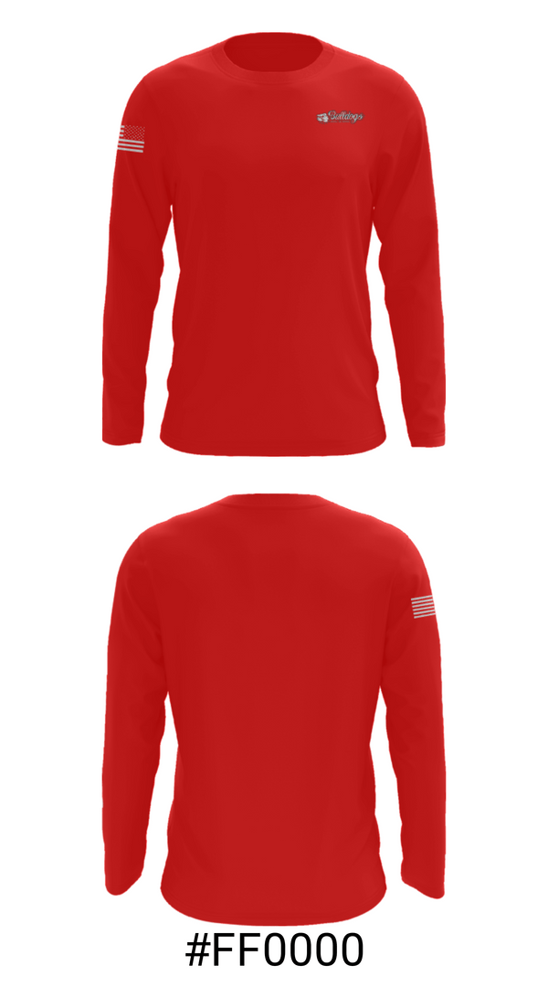 Long Sleeve Performance Shirt, Tinley Park Bulldogs Baseball & Softball, Baseball, Teamtime, Team time, sublimation, custom sports apparel, team uniforms, spirit wear, spiritwear, sports uniforms, custom shirts, team store, custom team store, fundraiser sports, apparel fundraiser