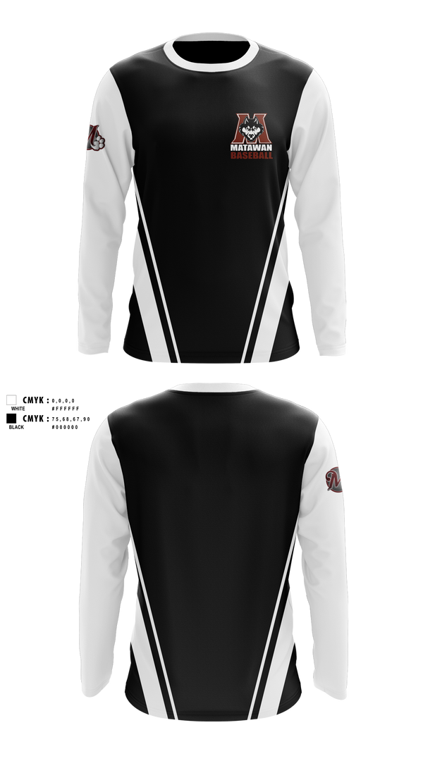 Long Sleeve Performance Shirt, Matawam Huskies, Baseball, Teamtime, Team time, sublimation, custom sports apparel, team uniforms, spirit wear, spiritwear, sports uniforms, custom shirts, team store, custom team store, fundraiser sports, apparel fundraiser