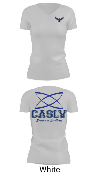 Coral Academy of Science Las Vegas High School Cross Country 23065413 Women's Short Sleeve V-neck Shirt - 19