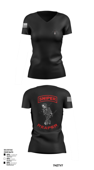 Womens Short Sleeve Vneck Shirt, Reaper SectionReaper Section (color), Army, Teamtime, Team time, sublimation, custom sports apparel, team uniforms, spirit wear, spiritwear, sports uniforms, custom shirts, team store, custom team store, fundraiser sports, apparel fundraiser