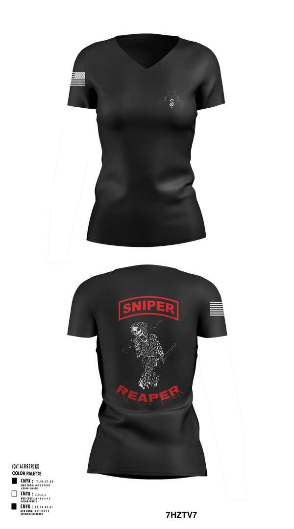Womens Short Sleeve Vneck Shirt, Reaper SectionReaper Section (color), Army, Teamtime, Team time, sublimation, custom sports apparel, team uniforms, spirit wear, spiritwear, sports uniforms, custom shirts, team store, custom team store, fundraiser sports, apparel fundraiser