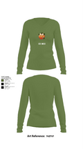 USS MAKIN ISLAND 57574160 Women's Long Sleeve V-neck Shirt - 40