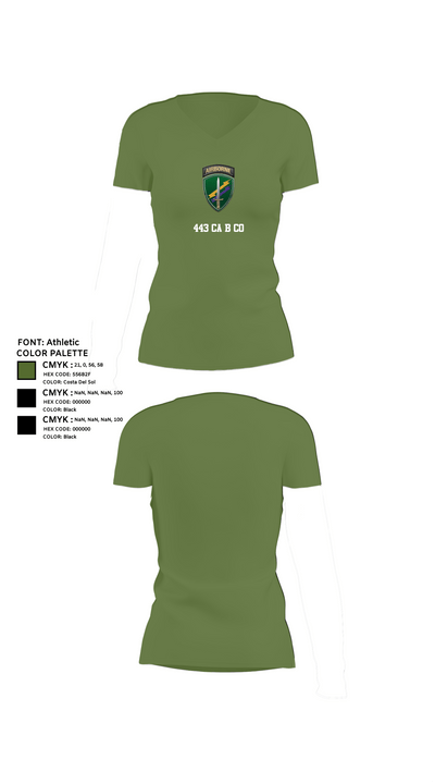 443 CA B Co 51054164 Women's Short Sleeve V-neck Shirt - 44