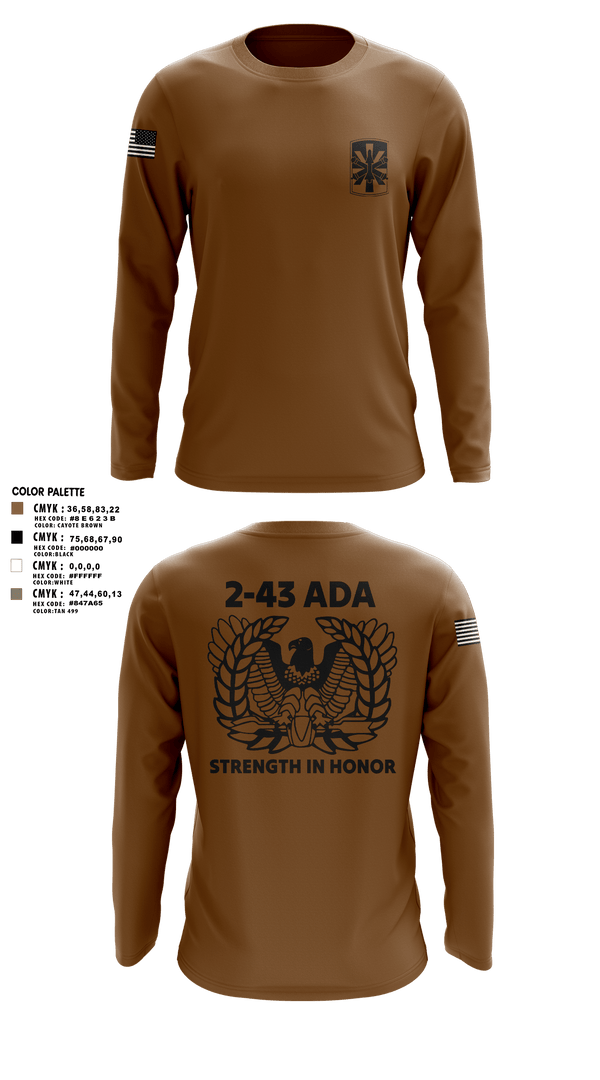 Long Sleeve Performance Polo, 2/43 ADA, Army, Teamtime, Team time, sublimation, custom sports apparel, team uniforms, spirit wear, spiritwear, sports uniforms, custom shirts, team store, custom team store, fundraiser sports, apparel fundraiser