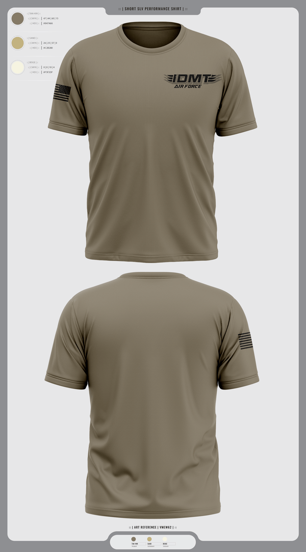 Short Sleeve Performance Shirt, IDMT, Air Force, Teamtime, Team time, sublimation, custom sports apparel, team uniforms, spirit wear, spiritwear, sports uniforms, custom shirts, team store, custom team store, fundraiser sports, apparel fundraiser