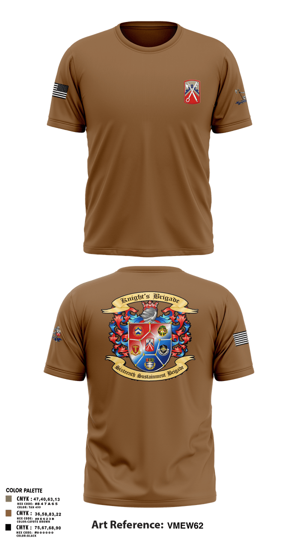 Old School Cotton Feel Shirt, 16th Sustainment Brigade, Army, Teamtime, Team time, sublimation, custom sports apparel, team uniforms, spirit wear, spiritwear, sports uniforms, custom shirts, team store, custom team store, fundraiser sports, apparel fundraiser