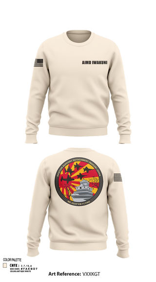 Crew Neck Sweatshirt, AIMD Iwakuni, Navy, Teamtime, Team time, sublimation, custom sports apparel, team uniforms, spirit wear, spiritwear, sports uniforms, custom shirts, team store, custom team store, fundraiser sports, apparel fundraiser