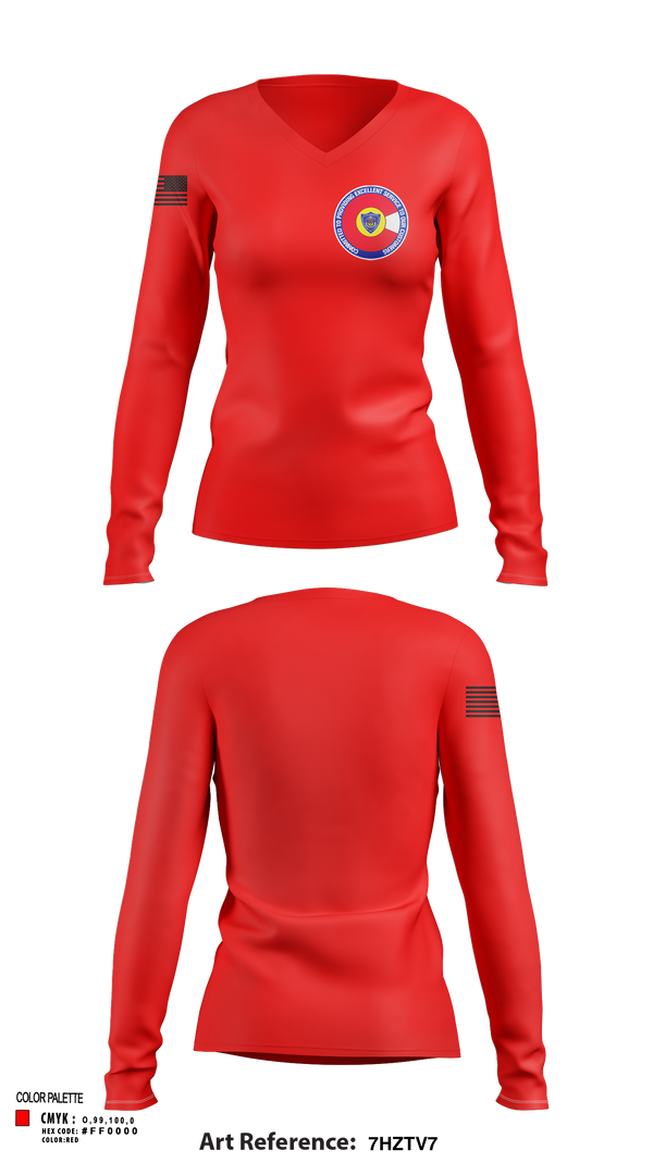 Womens Long Sleeve Vneck Shirt, Restore, Police, Teamtime, Team time, sublimation, custom sports apparel, team uniforms, spirit wear, spiritwear, sports uniforms, custom shirts, team store, custom team store, fundraiser sports, apparel fundraiser