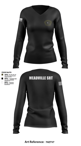 Womens Long Sleeve Vneck Shirt 1, Meadville SRT, Police, Teamtime, Team time, sublimation, custom sports apparel, team uniforms, spirit wear, spiritwear, sports uniforms, custom shirts, team store, custom team store, fundraiser sports, apparel fundraiser