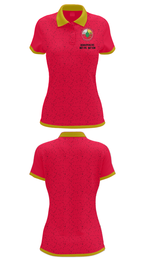 Women's Short Sleeve Performance Polo, RAMAPOUGHS NATIVE NATION, Spirit Store, Teamtime, Team time, sublimation, custom sports apparel, team uniforms, spirit wear, spiritwear, sports uniforms, custom shirts, team store, custom team store, fundraiser sports, apparel fundraiser
