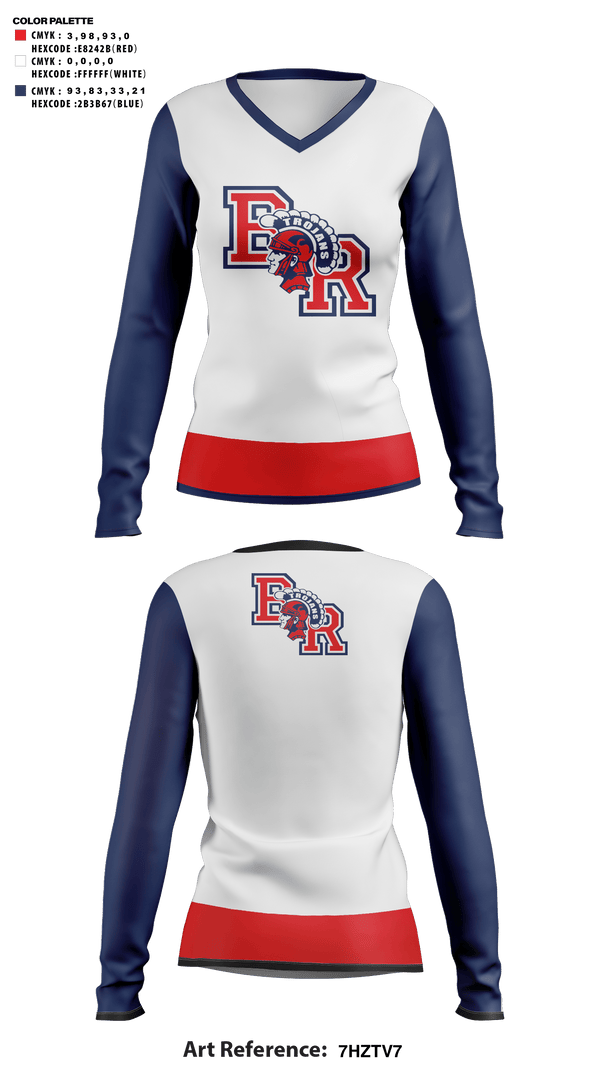 Womens Long Sleeve Vneck Shirt 1, Bridgewater-Raynham Regional High School Volleyball, Women's Volleyball, Teamtime, Team time, sublimation, custom sports apparel, team uniforms, spirit wear, spiritwear, sports uniforms, custom shirts, team store, custom team store, fundraiser sports, apparel fundraiser