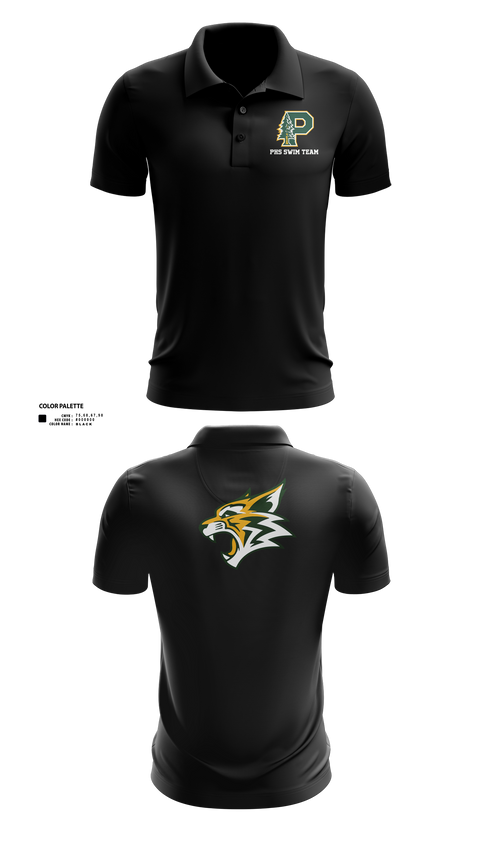 Short Sleeve Performance Polo, Paradise High School Bobcats, Swimming, Teamtime, Team time, sublimation, custom sports apparel, team uniforms, spirit wear, spiritwear, sports uniforms, custom shirts, team store, custom team store, fundraiser sports, apparel fundraiser