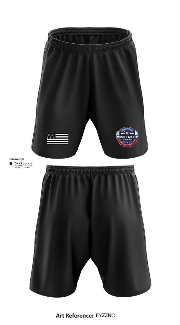 Athletic Shorts With Pockets, Muscle Maker Academy, , Teamtime, Team time, sublimation, custom sports apparel, team uniforms, spirit wear, spiritwear, sports uniforms, custom shirts, team store, custom team store, fundraiser sports, apparel fundraiser