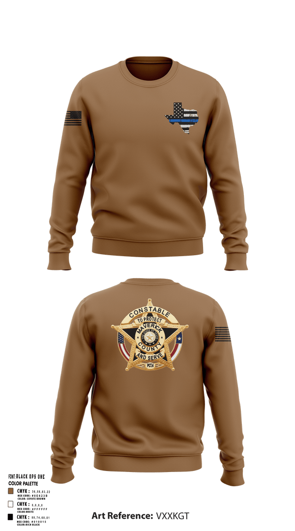 Crew Neck Sweatshirt, Maverick County Constable PCT 4, , Teamtime, Team time, sublimation, custom sports apparel, team uniforms, spirit wear, spiritwear, sports uniforms, custom shirts, team store, custom team store, fundraiser sports, apparel fundraiser