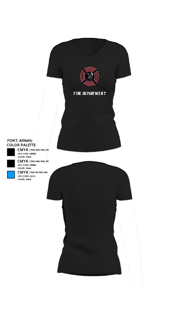 Women's Short Sleeve Vneck Shirt, 386th ECES/CEF, Fire Department, Teamtime, Team time, sublimation, custom sports apparel, team uniforms, spirit wear, spiritwear, sports uniforms, custom shirts, team store, custom team store, fundraiser sports, apparel fundraiser