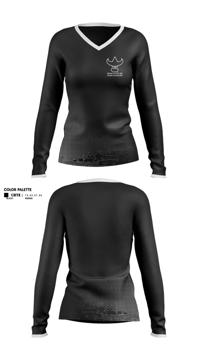 Ross custume food trailers 22341520 Women's Long Sleeve V-neck Shirt - 1