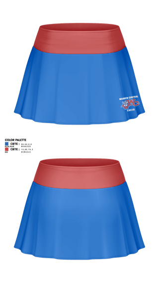 Skort, Warren Central High School Cheer, Cheer, Teamtime, Team time, sublimation, custom sports apparel, team uniforms, spirit wear, spiritwear, sports uniforms, custom shirts, team store, custom team store, fundraiser sports, apparel fundraiser