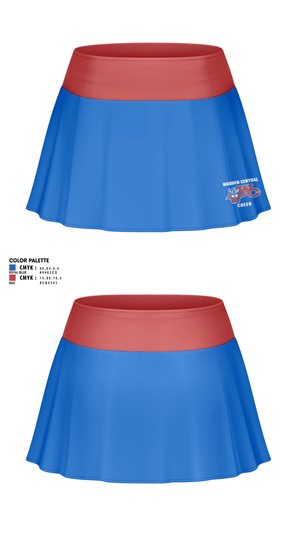 Skort, Warren Central High School Cheer, Cheer, Teamtime, Team time, sublimation, custom sports apparel, team uniforms, spirit wear, spiritwear, sports uniforms, custom shirts, team store, custom team store, fundraiser sports, apparel fundraiser