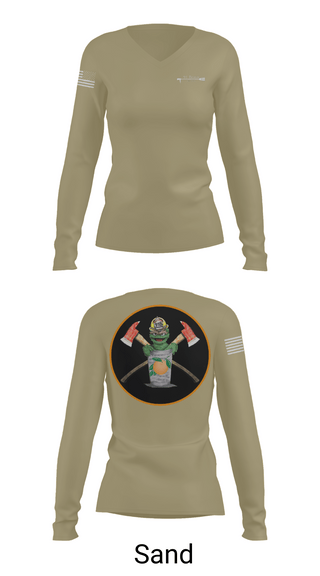 Womens Long Sleeve Vneck Shirt, 91 Bravo, Fire Department, Teamtime, Team time, sublimation, custom sports apparel, team uniforms, spirit wear, spiritwear, sports uniforms, custom shirts, team store, custom team store, fundraiser sports, apparel fundraiser