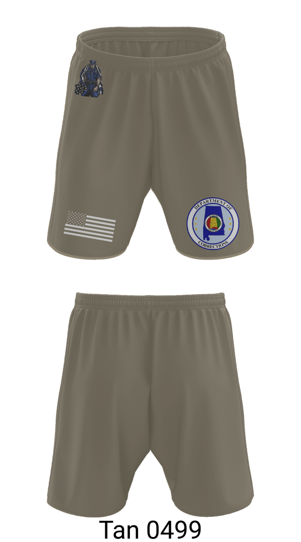 Athletic Shorts With Pockets, Alabama Department of Corrections, Police, Teamtime, Team time, sublimation, custom sports apparel, team uniforms, spirit wear, spiritwear, sports uniforms, custom shirts, team store, custom team store, fundraiser sports, apparel fundraiser