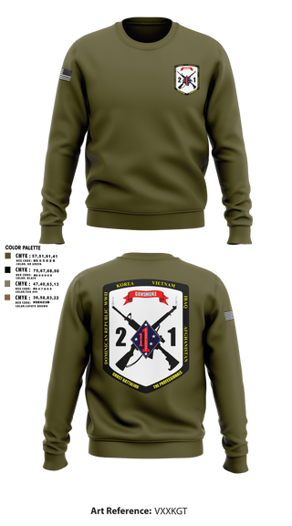 Crew Neck Sweatshirt, 2nd Battalion, 1st Marine Regiment, Marines, Teamtime, Team time, sublimation, custom sports apparel, team uniforms, spirit wear, spiritwear, sports uniforms, custom shirts, team store, custom team store, fundraiser sports, apparel fundraiser