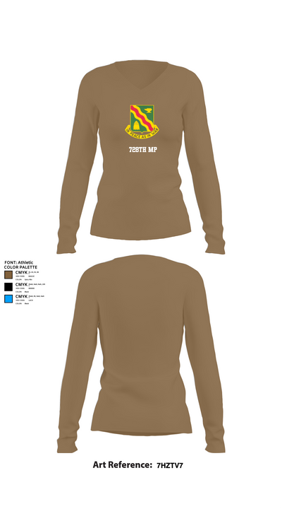728th MP 18984654 Women's Long Sleeve V-neck Shirt - 2