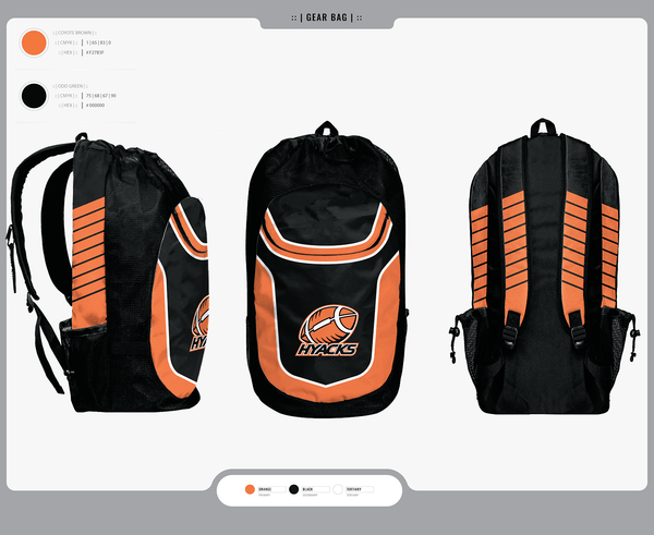 Gear Bag, Hyacks Football, Football, Teamtime, Team time, sublimation, custom sports apparel, team uniforms, spirit wear, spiritwear, sports uniforms, custom shirts, team store, custom team store, fundraiser sports, apparel fundraiser