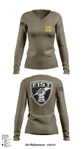 1-200 Infantry 56519387 Women's Long Sleeve V-neck Shirt - 124