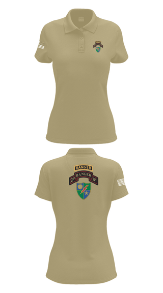Women's Short Sleeve Performance Polo, 2nd Battalion 75th Ranger Regiment, , Teamtime, Team time, sublimation, custom sports apparel, team uniforms, spirit wear, spiritwear, sports uniforms, custom shirts, team store, custom team store, fundraiser sports, apparel fundraiser