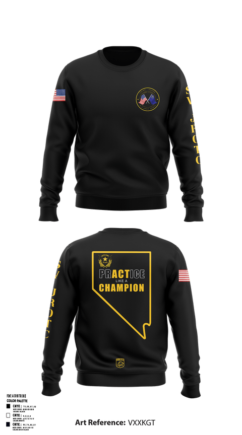 Crew Neck Sweatshirt, Color Guard, Army, Teamtime, Team time, sublimation, custom sports apparel, team uniforms, spirit wear, spiritwear, sports uniforms, custom shirts, team store, custom team store, fundraiser sports, apparel fundraiser