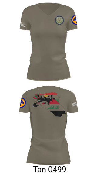 Women's Short Sleeve Vneck Shirt, 44th ICBT, National Guard, Teamtime, Team time, sublimation, custom sports apparel, team uniforms, spirit wear, spiritwear, sports uniforms, custom shirts, team store, custom team store, fundraiser sports, apparel fundraiser