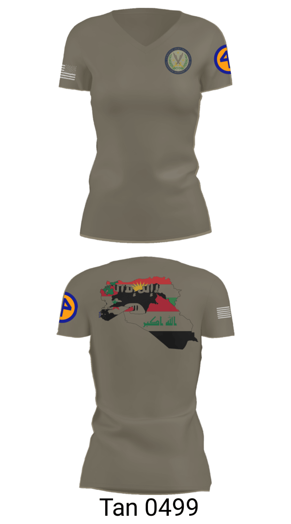 Women's Short Sleeve Vneck Shirt, 44th ICBT, National Guard, Teamtime, Team time, sublimation, custom sports apparel, team uniforms, spirit wear, spiritwear, sports uniforms, custom shirts, team store, custom team store, fundraiser sports, apparel fundraiser