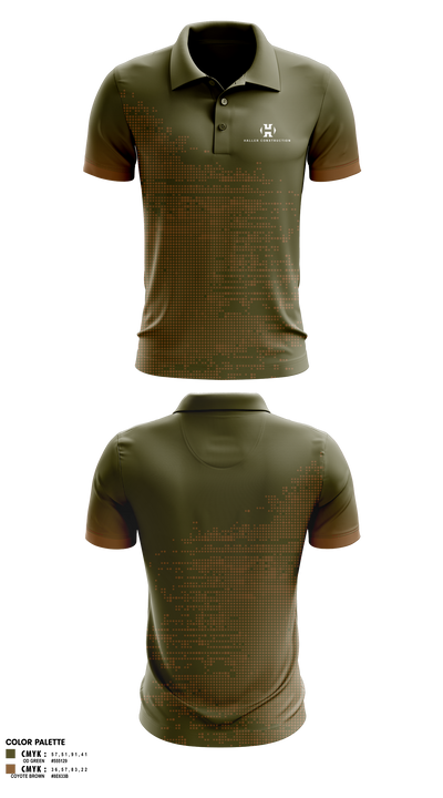 Haller Construction LLC 54644719 Short Sleeve Performance Polo - 1