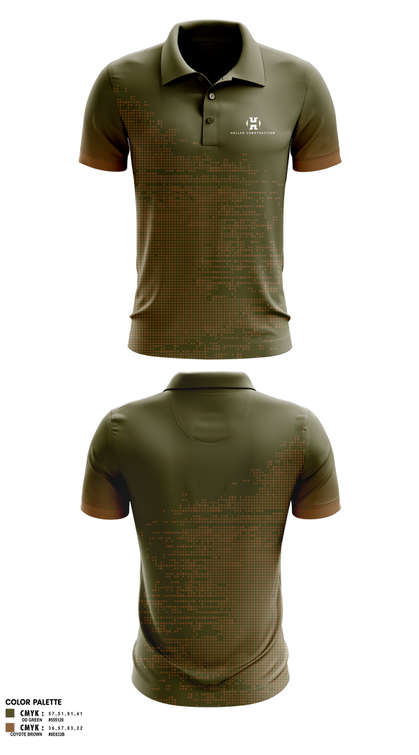 Short Sleeve Performance Polo, Haller Construction LLC, , Teamtime, Team time, sublimation, custom sports apparel, team uniforms, spirit wear, spiritwear, sports uniforms, custom shirts, team store, custom team store, fundraiser sports, apparel fundraiser