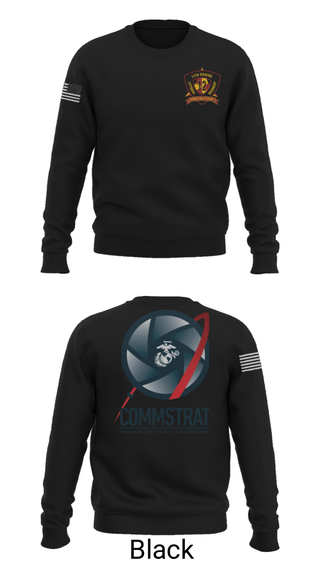 Crew Neck Sweatshirt, 12th MLR COMMSTRAT, Marines, Teamtime, Team time, sublimation, custom sports apparel, team uniforms, spirit wear, spiritwear, sports uniforms, custom shirts, team store, custom team store, fundraiser sports, apparel fundraiser