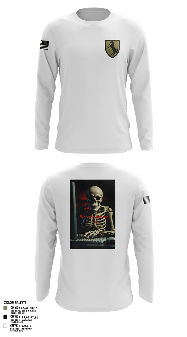 Long Sleeve Performance Shirt, 1/11 acr, Army, Teamtime, Team time, sublimation, custom sports apparel, team uniforms, spirit wear, spiritwear, sports uniforms, custom shirts, team store, custom team store, fundraiser sports, apparel fundraiser