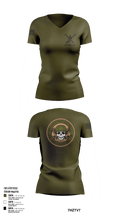 Bravo Company Det 1 Recruiting and Retention Battalion 79622456 Women's Short Sleeve V-neck Shirt - 118