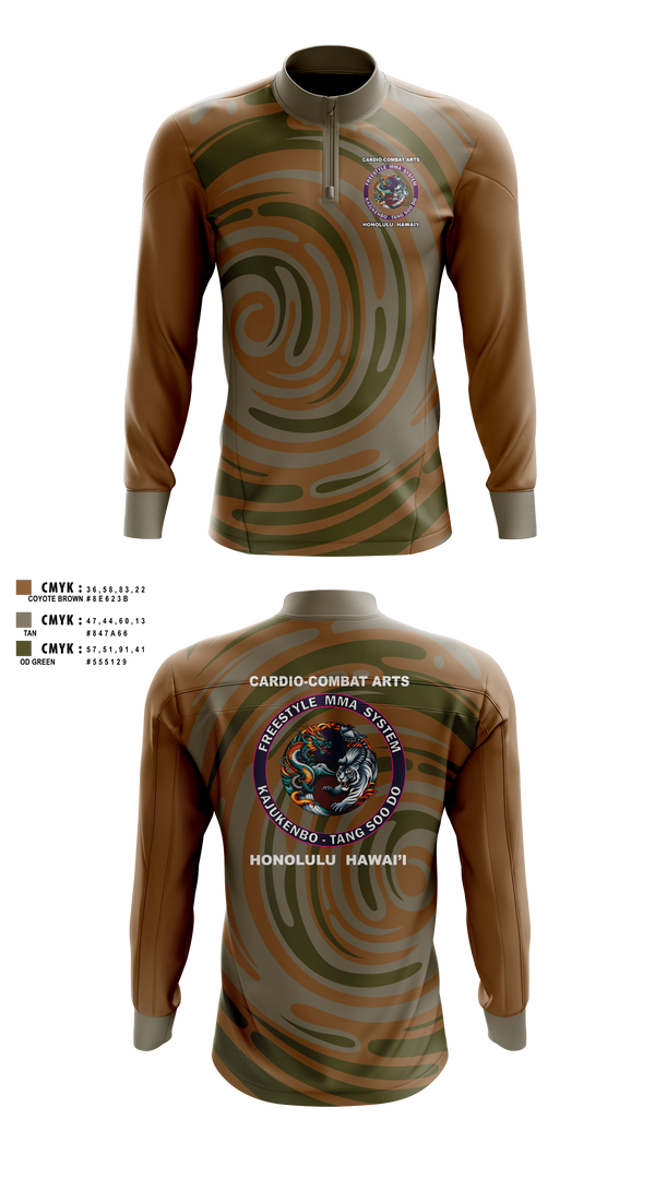 Quarter Zip Jacket, Honolulu Bohemian, , Teamtime, Team time, sublimation, custom sports apparel, team uniforms, spirit wear, spiritwear, sports uniforms, custom shirts, team store, custom team store, fundraiser sports, apparel fundraiser