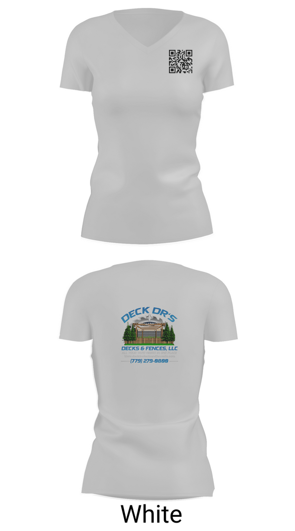 Womens Short Sleeve Vneck Shirt, Deck Dr’s Decks and Fences, , Teamtime, Team time, sublimation, custom sports apparel, team uniforms, spirit wear, spiritwear, sports uniforms, custom shirts, team store, custom team store, fundraiser sports, apparel fundraiser