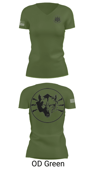 Wolves, Bravo, 305th MI 94376835 Women's Short Sleeve V-neck Shirt - 27