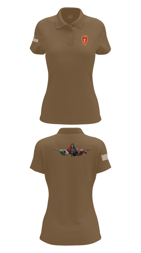 Women's Short Sleeve Performance Polo, 25th ID, Army, Teamtime, Team time, sublimation, custom sports apparel, team uniforms, spirit wear, spiritwear, sports uniforms, custom shirts, team store, custom team store, fundraiser sports, apparel fundraiser