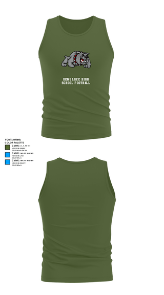 Tank Top, Okmulgee High School Football, Football, Teamtime, Team time, sublimation, custom sports apparel, team uniforms, spirit wear, spiritwear, sports uniforms, custom shirts, team store, custom team store, fundraiser sports, apparel fundraiser
