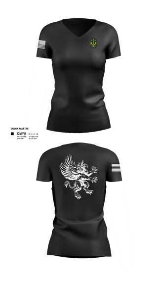 Womens Short Sleeve Vneck Shirt, 3rd Platoon Gryphons, , Teamtime, Team time, sublimation, custom sports apparel, team uniforms, spirit wear, spiritwear, sports uniforms, custom shirts, team store, custom team store, fundraiser sports, apparel fundraiser