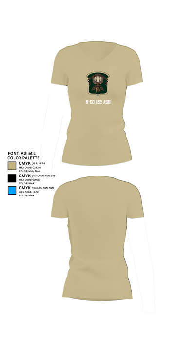 B-Co 122 ASB 42840392 Women's Short Sleeve V-neck Shirt - 84