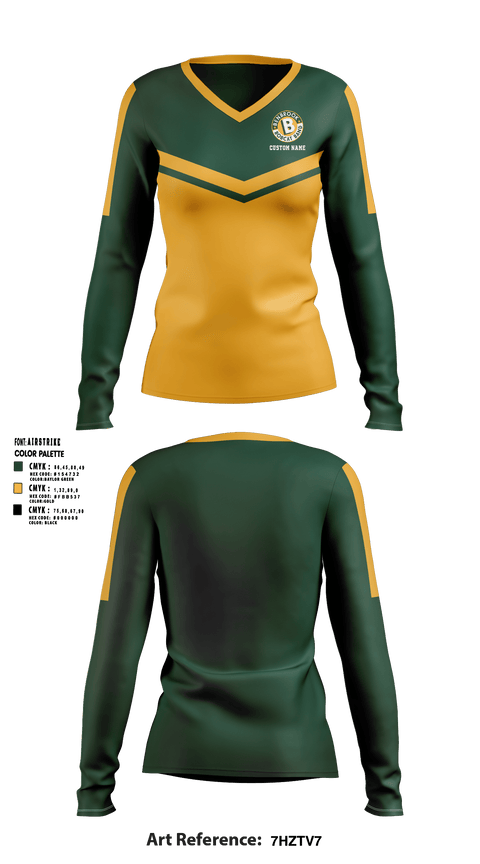 Womens Long Sleeve Vneck Shirt 1, Benbrook High School Bobcat Marching Band, , Teamtime, Team time, sublimation, custom sports apparel, team uniforms, spirit wear, spiritwear, sports uniforms, custom shirts, team store, custom team store, fundraiser sports, apparel fundraiser