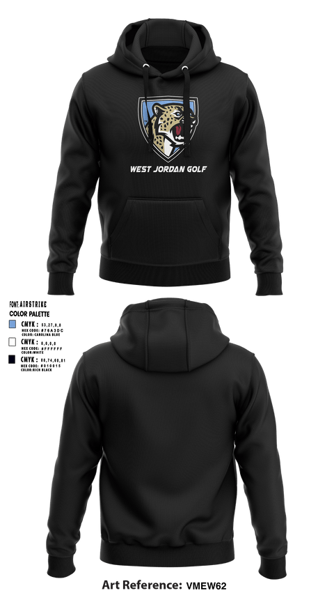 Hoodie, West Jordan High School Golf, Golf, Teamtime, Team time, sublimation, custom sports apparel, team uniforms, spirit wear, spiritwear, sports uniforms, custom shirts, team store, custom team store, fundraiser sports, apparel fundraiser